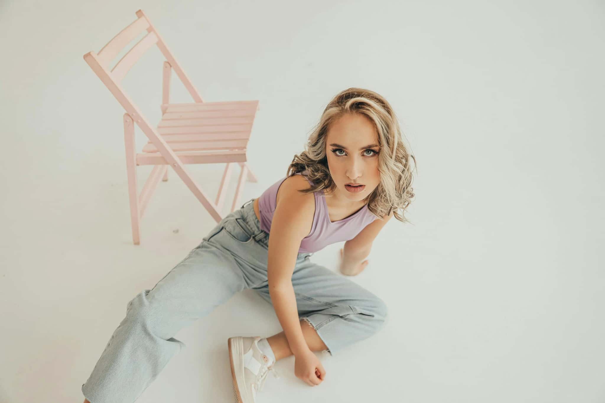 Elegant fashion model showcasing contemporary style